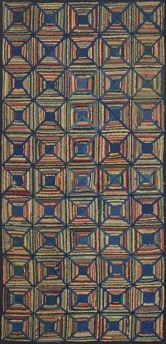 Early 20th Century American Hooked Rug 3' 2" x 6' 6"