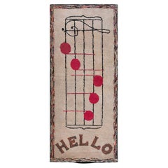 Early 20th Century American Hooked Rug  ( 3' x 7'5" - 91 x 226 )