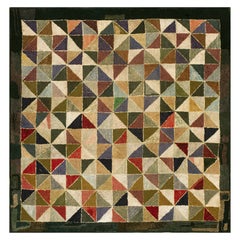 Tapis à capuche américain du début du 20e siècle ( 6' x 6' - 183 x 183 cm)