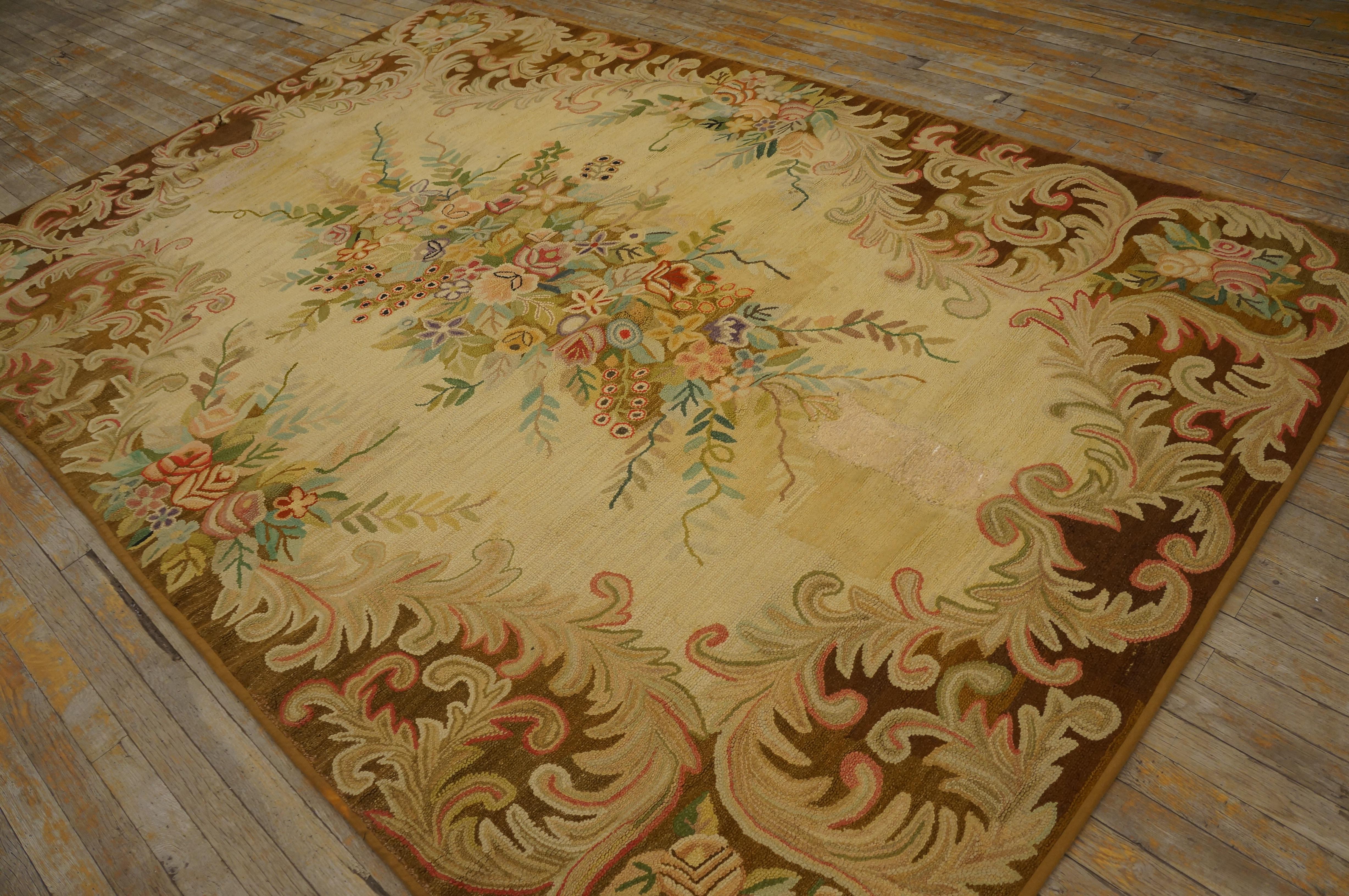 Amerikanischer Hakenteppich des frühen 20. Jahrhunderts ( 6' x 9' - 183 x 274 ) im Angebot 2