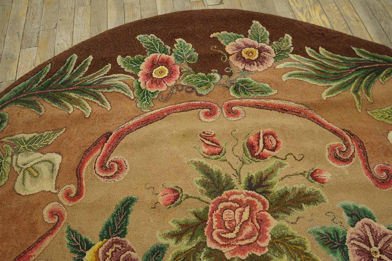 Early 20th Century American Hooked Rug ( 6'6