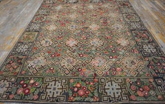 Early 20th Century American Hooked Rug 7' 3" x 9'