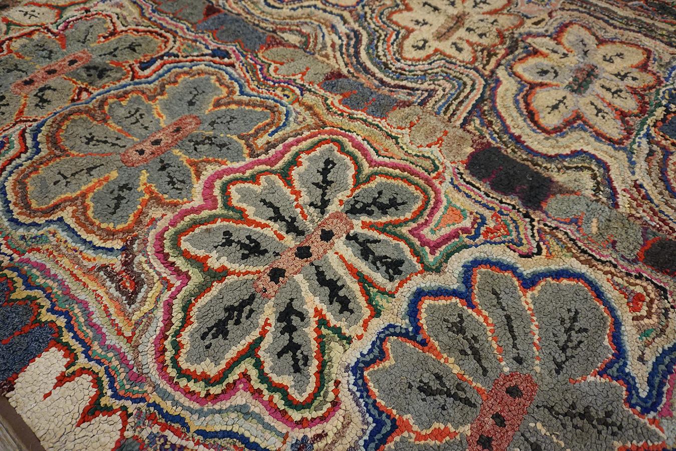 Early 20th Century American Hooked Rug ( 8'4
