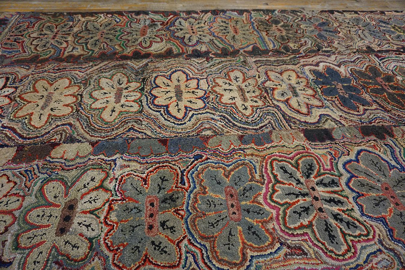 Early 20th Century American Hooked Rug ( 8'4