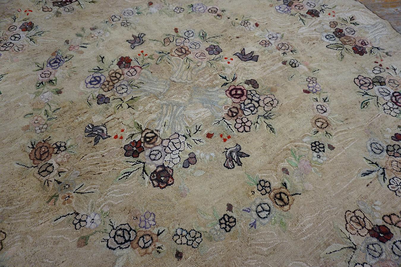 Alfombra con ganchos americana de principios del siglo XX ( 9' x 9' - 275 x 275 ) en venta 2