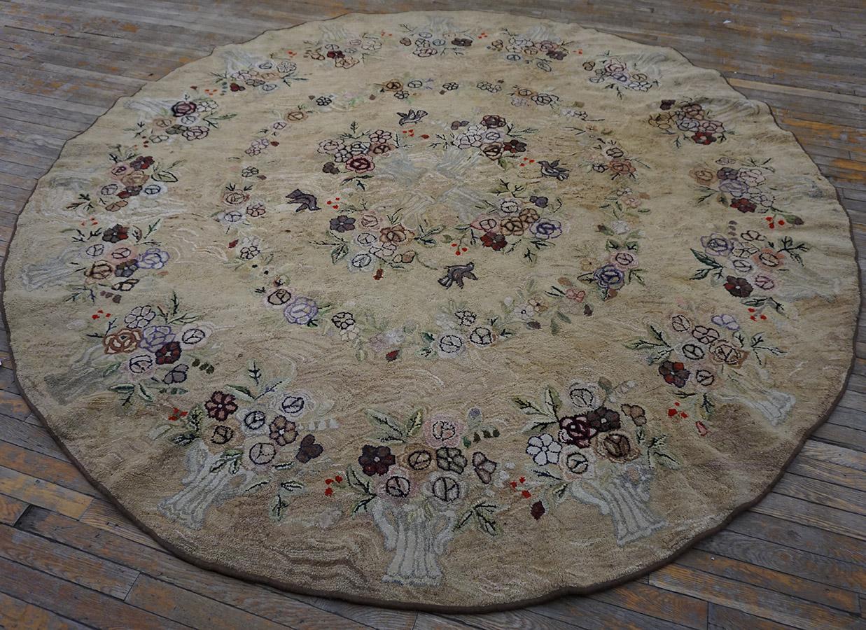 Alfombra con ganchos americana de principios del siglo XX ( 9' x 9' - 275 x 275 ) en venta 5