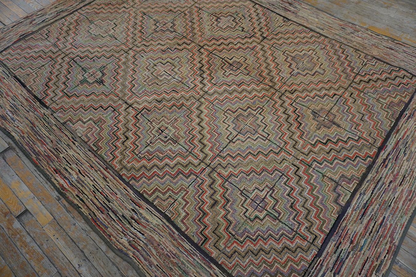 Early 20th Century American Hooked Rug  For Sale 6