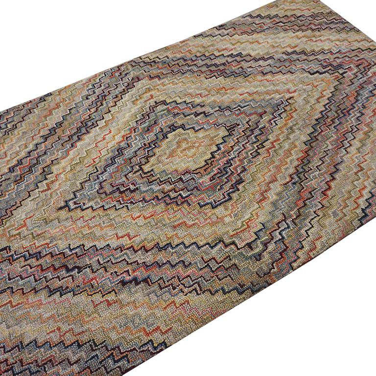 Early 20th Century American Hooked Rug For Sale 8