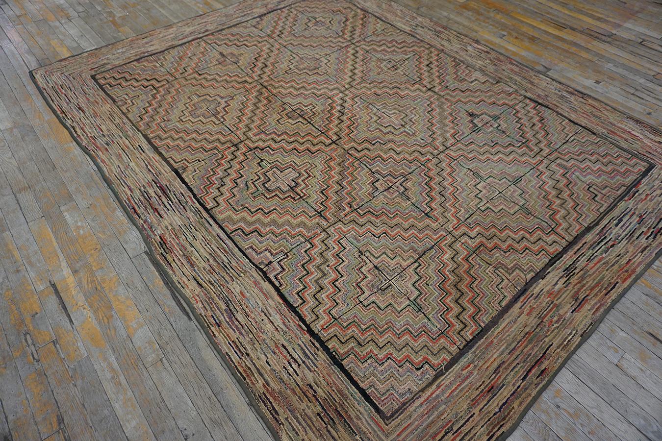 Early 20th Century American Hooked Rug  For Sale 10