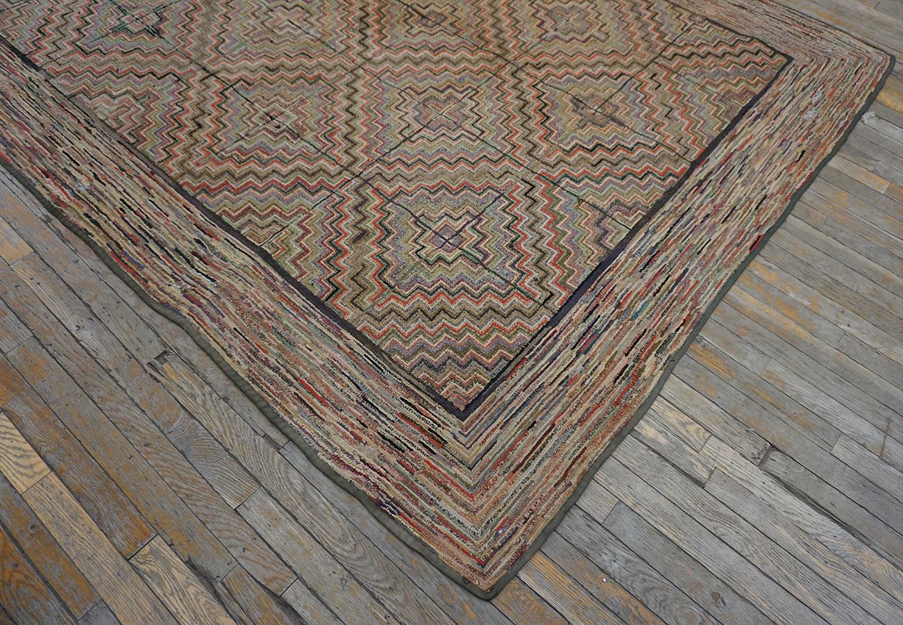 Early 20th Century American Hooked Rug  For Sale 11