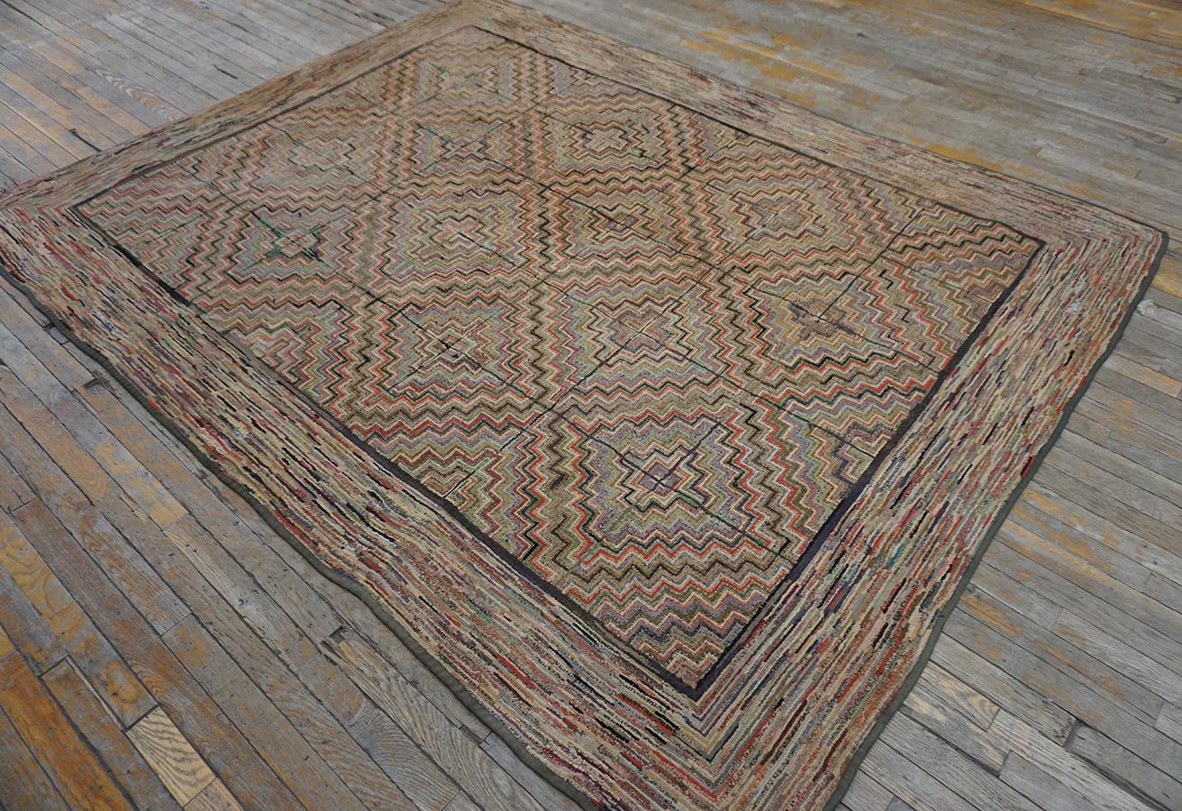 Early 20th Century American Hooked Rug  For Sale 13