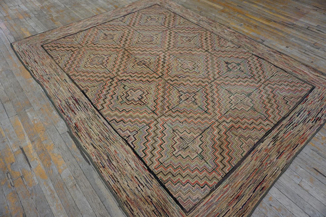 Early 20th Century American Hooked Rug  6' 6