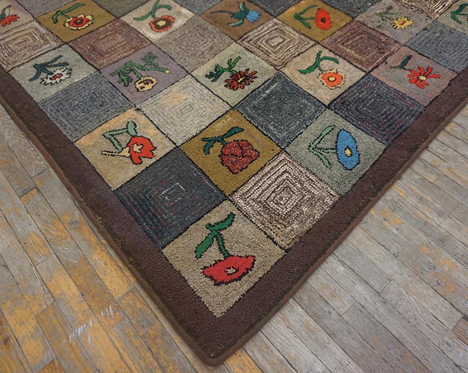 Alfombra enganchada americana de principios del siglo XX Estadounidense en venta