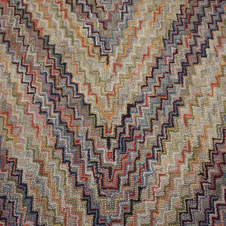 Early 20th Century American Hooked Rug For Sale 1