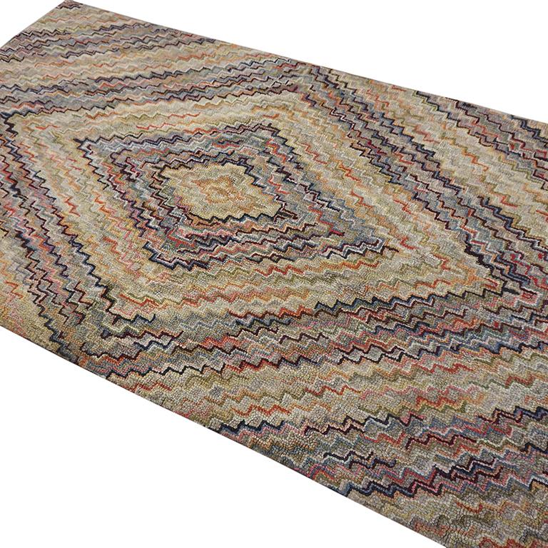 Early 20th Century American Hooked Rug For Sale 3