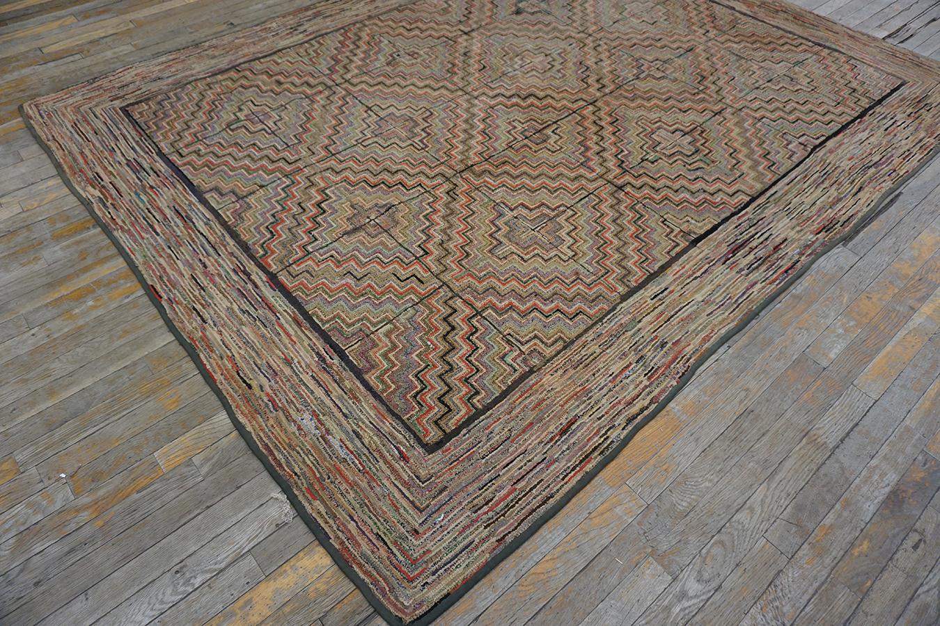 Early 20th Century American Hooked Rug  For Sale 4