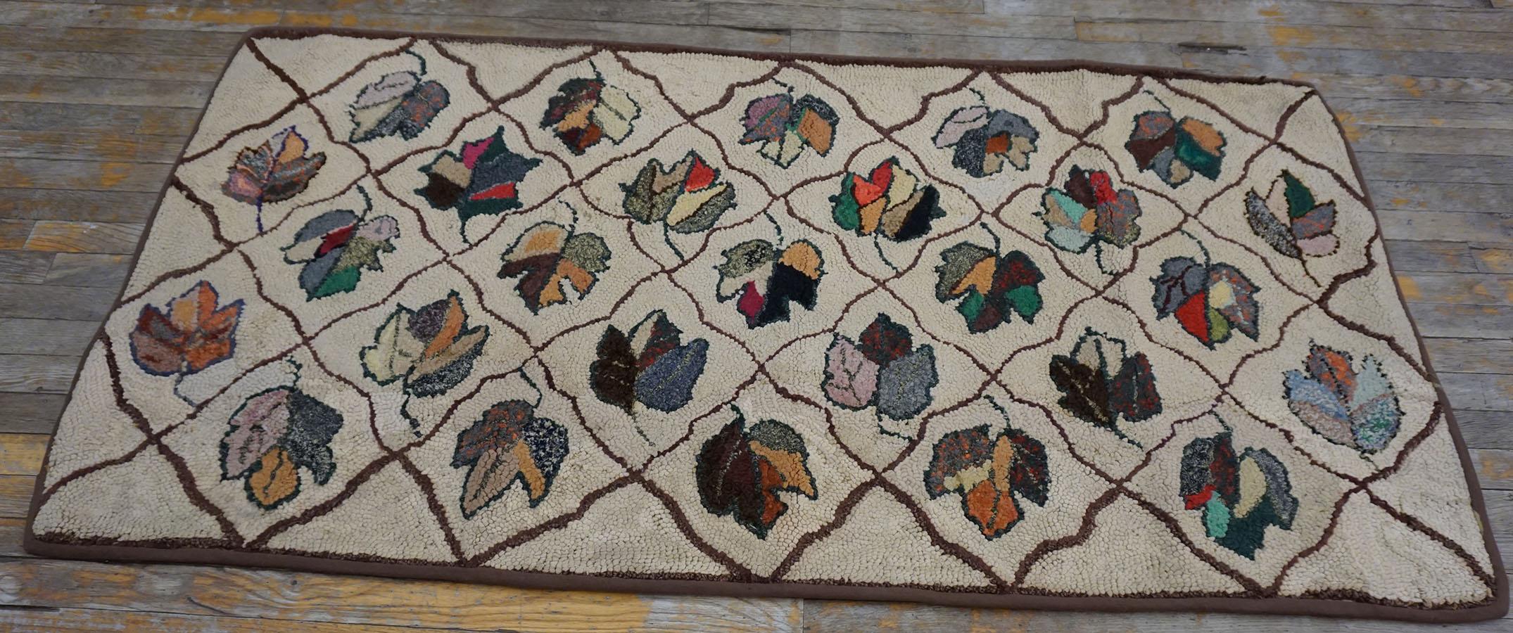 Alfombra enganchada americana de principios del siglo XX en venta 3
