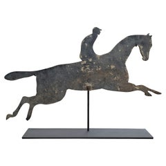 Early 20th Century American Horse and Jockey Weathervane