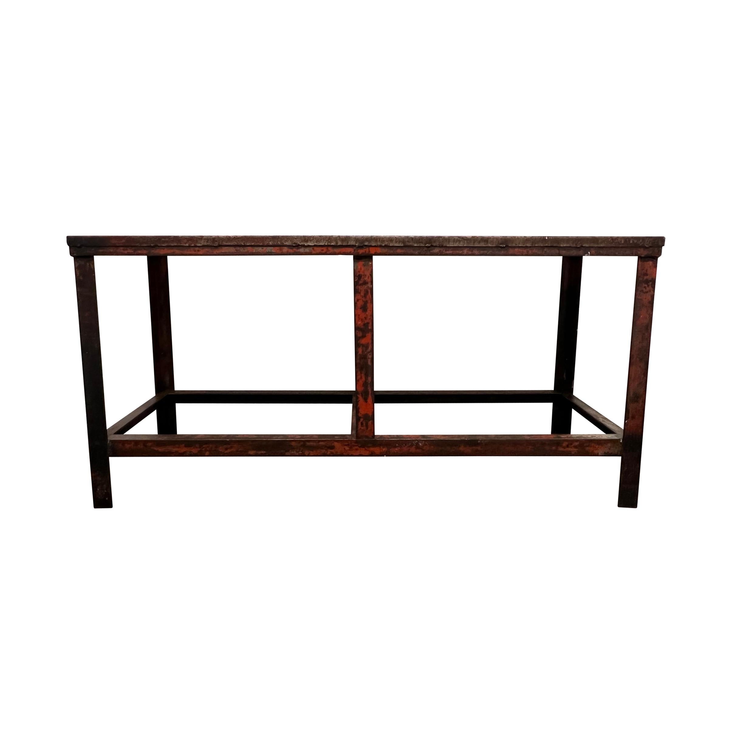 Steel Early 20th Century American Industrial Console Table