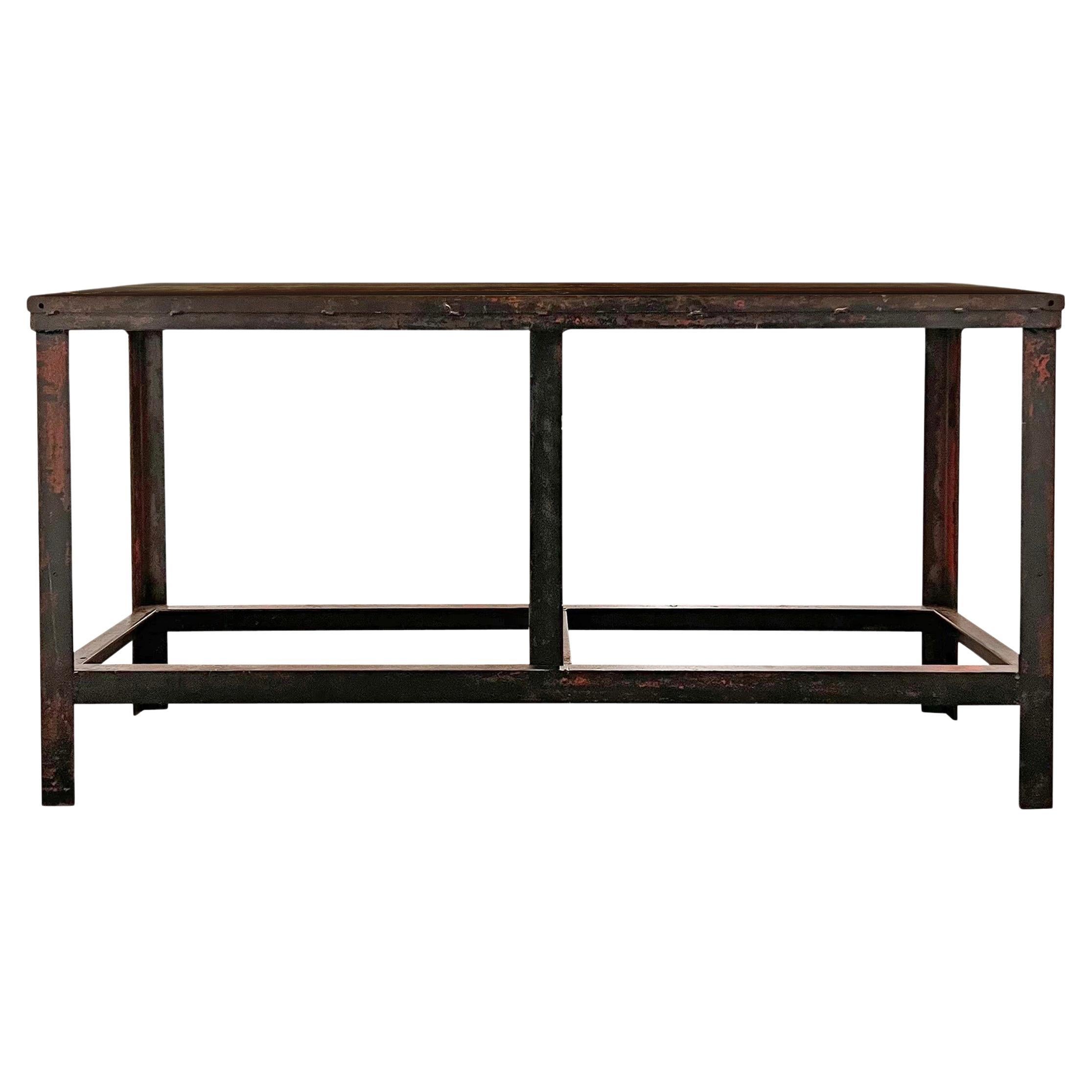 Early 20th Century American Industrial Console Table