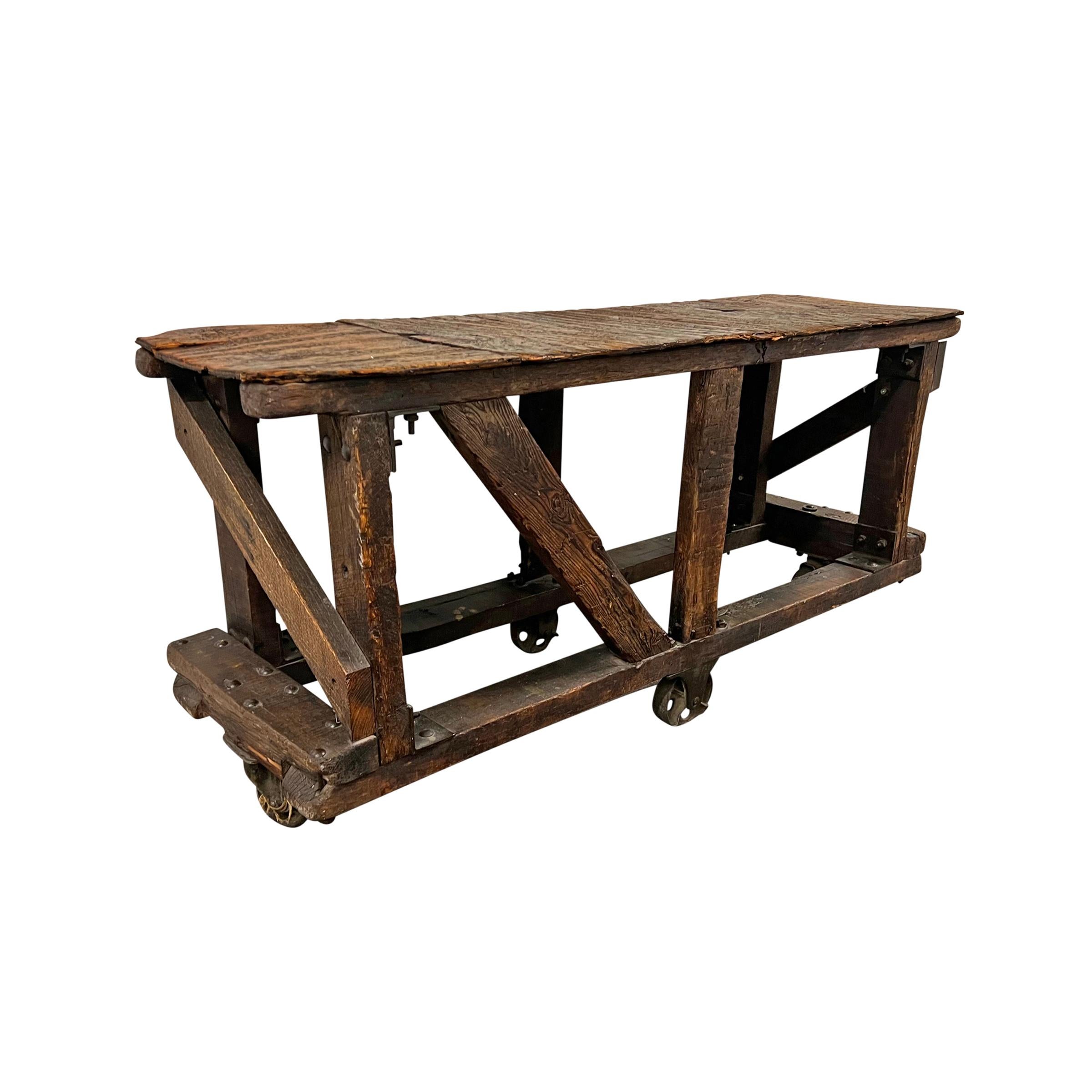 Iron Early 20th Century American Industrial Table For Sale