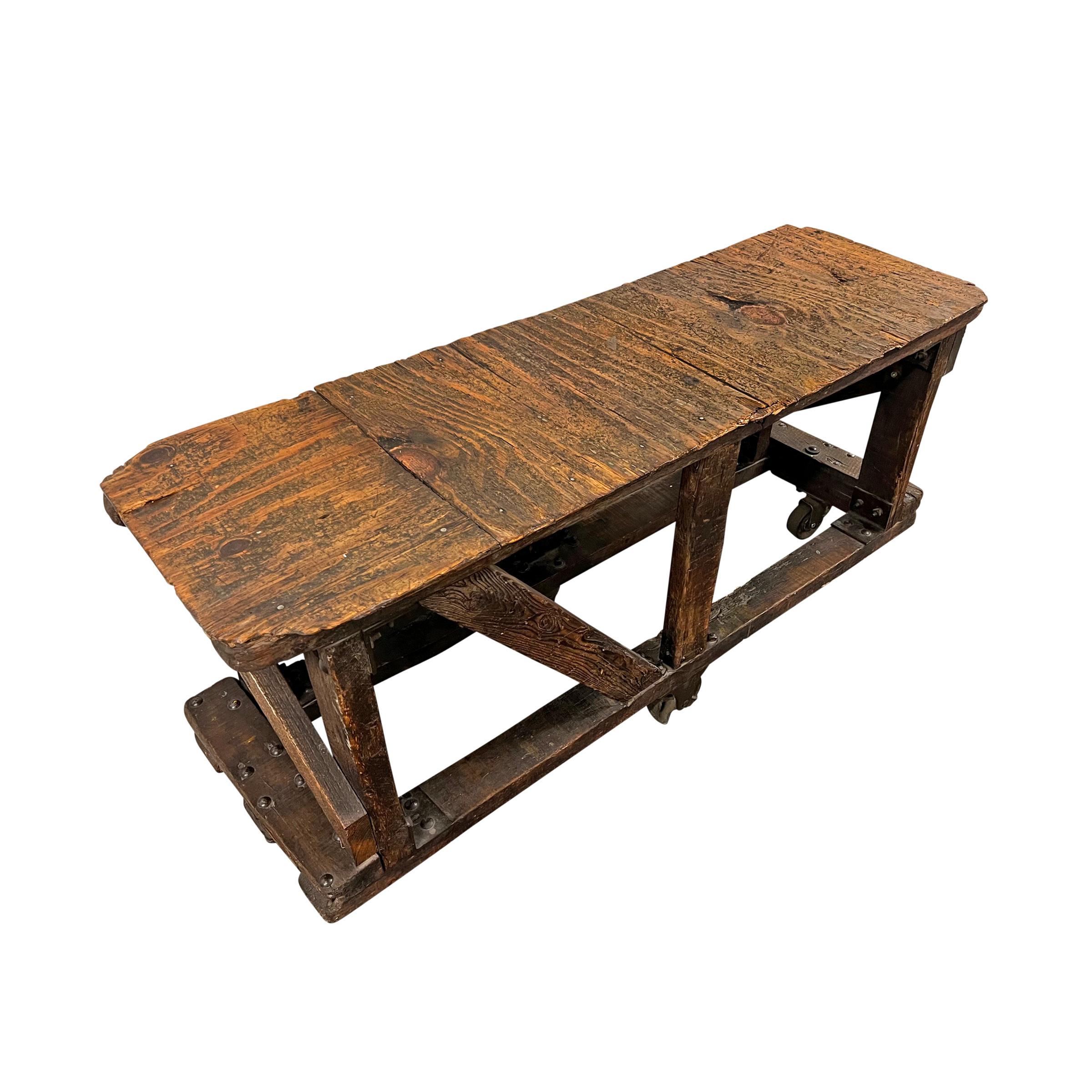 Early 20th Century American Industrial Table For Sale 2