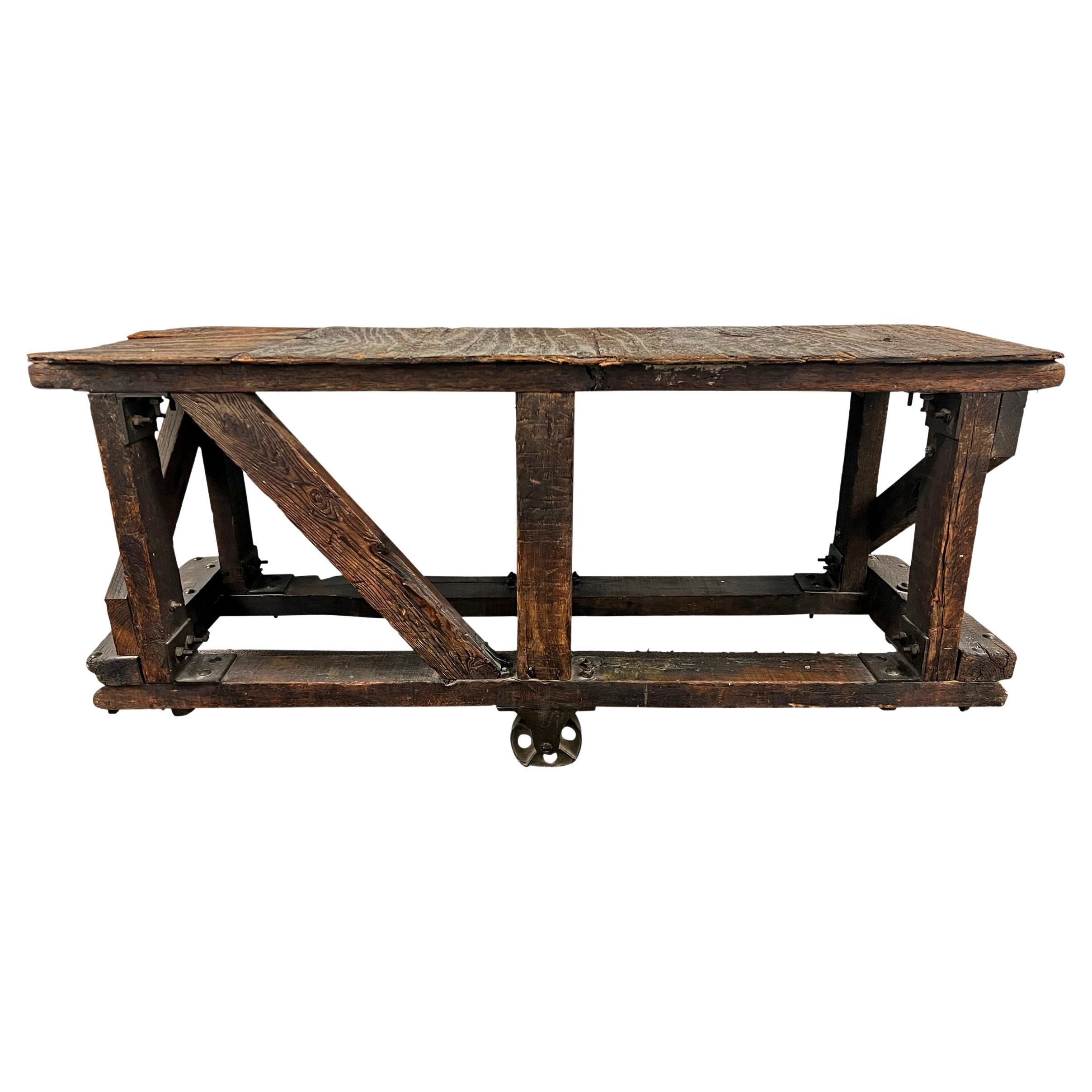 Early 20th Century American Industrial Table For Sale