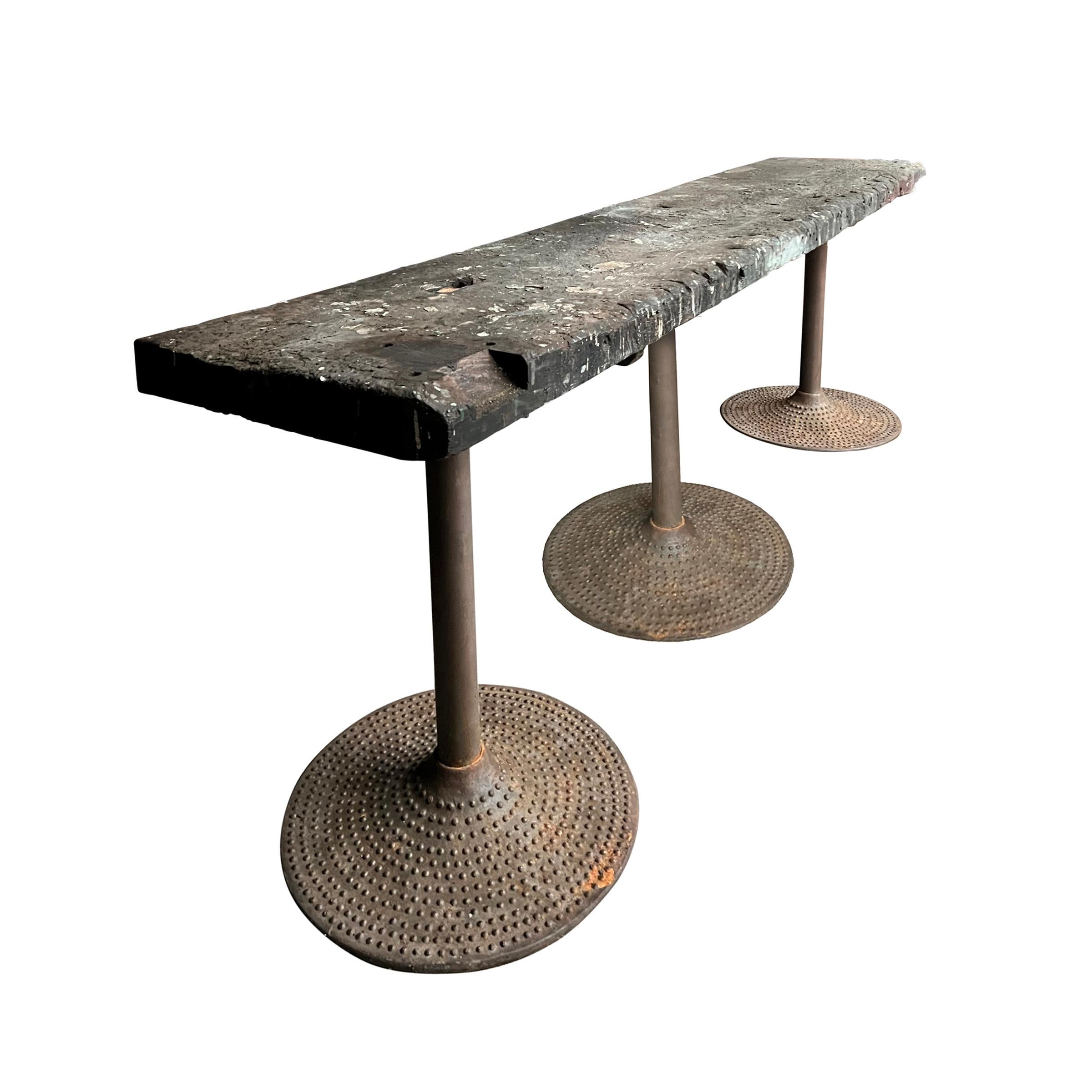 Iron Early 20th Century American Industrial Work Table