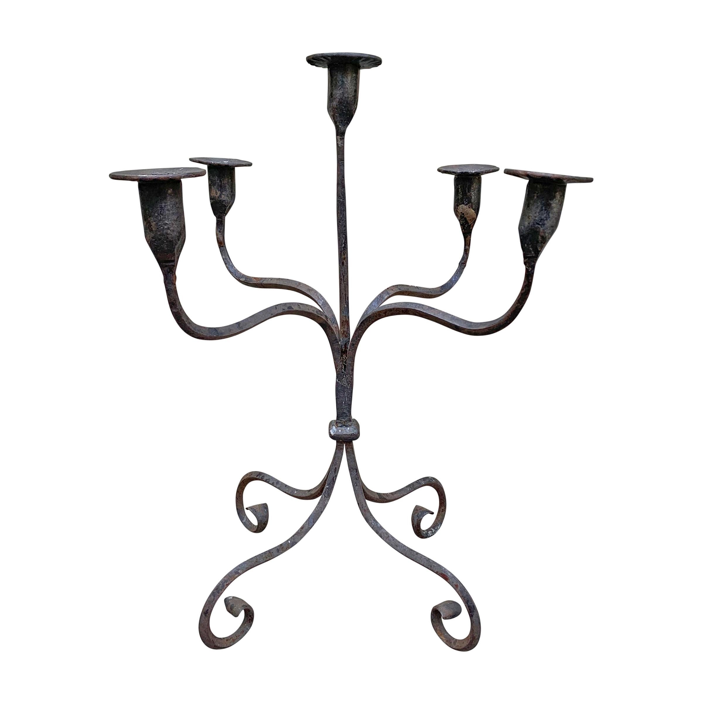 Early 20th Century American Iron Candelabra