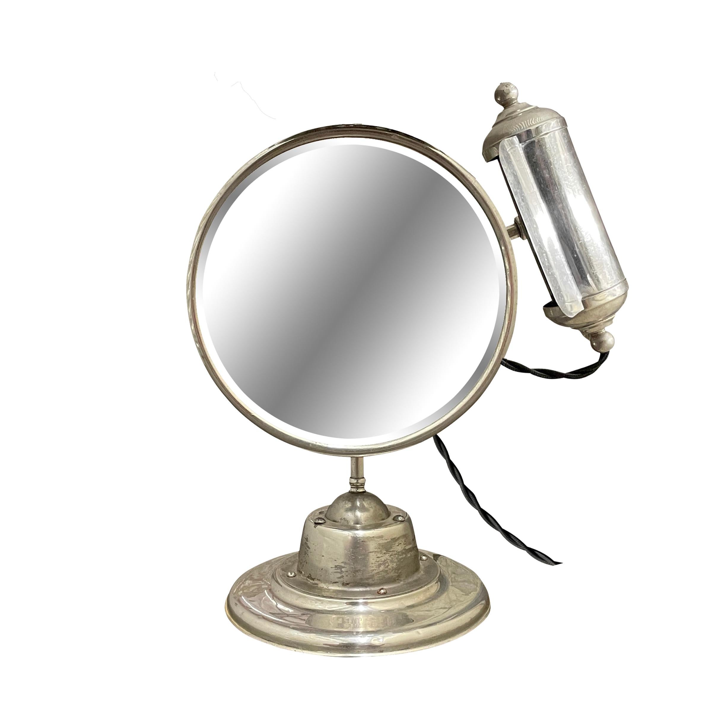 Mid-20th Century Early 20th Century American Lighted Shaving Mirror