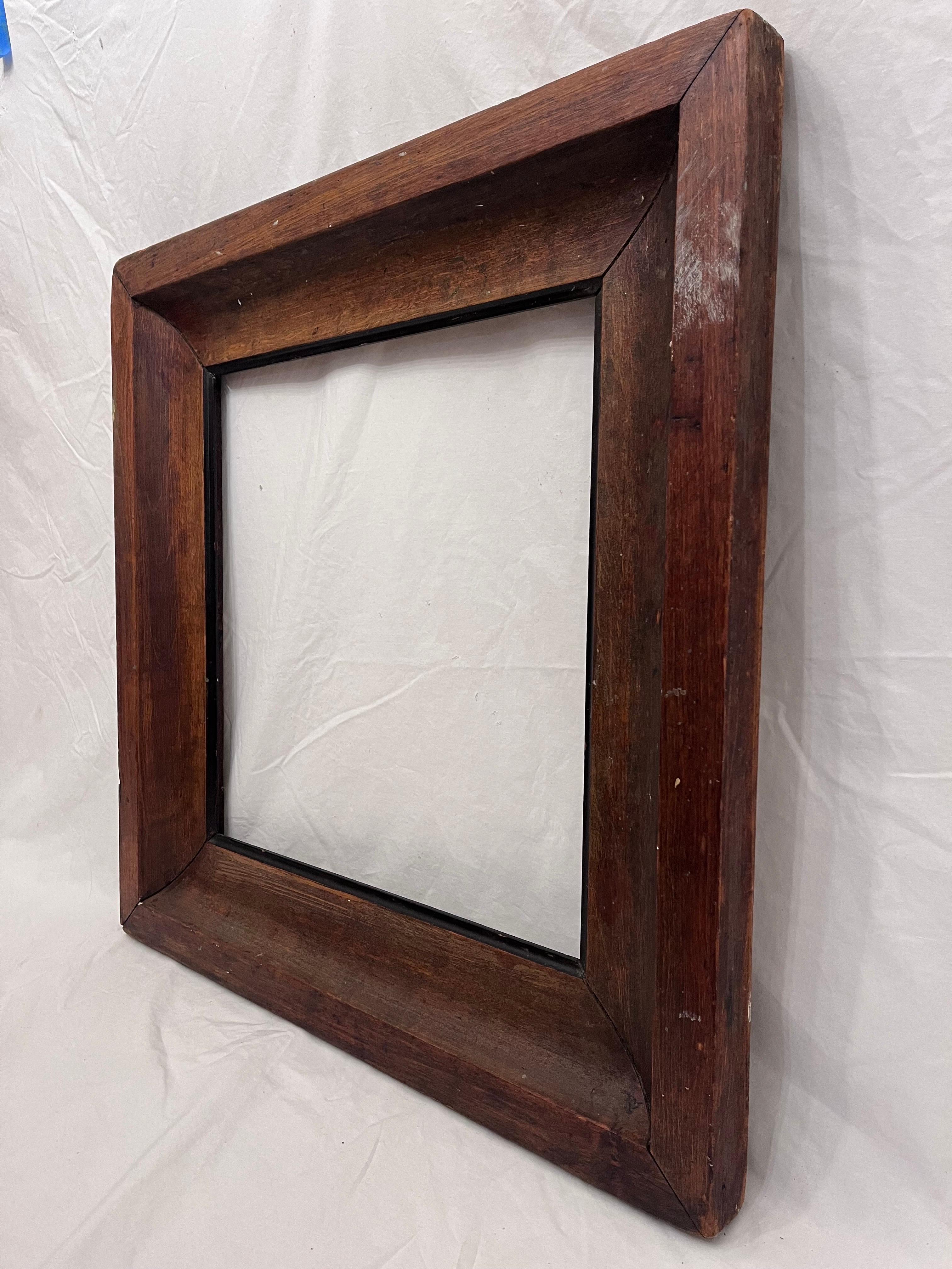 Arts and Crafts Early 20th Century American Modernist Crafts Style Square Picture Frame 18 x 18