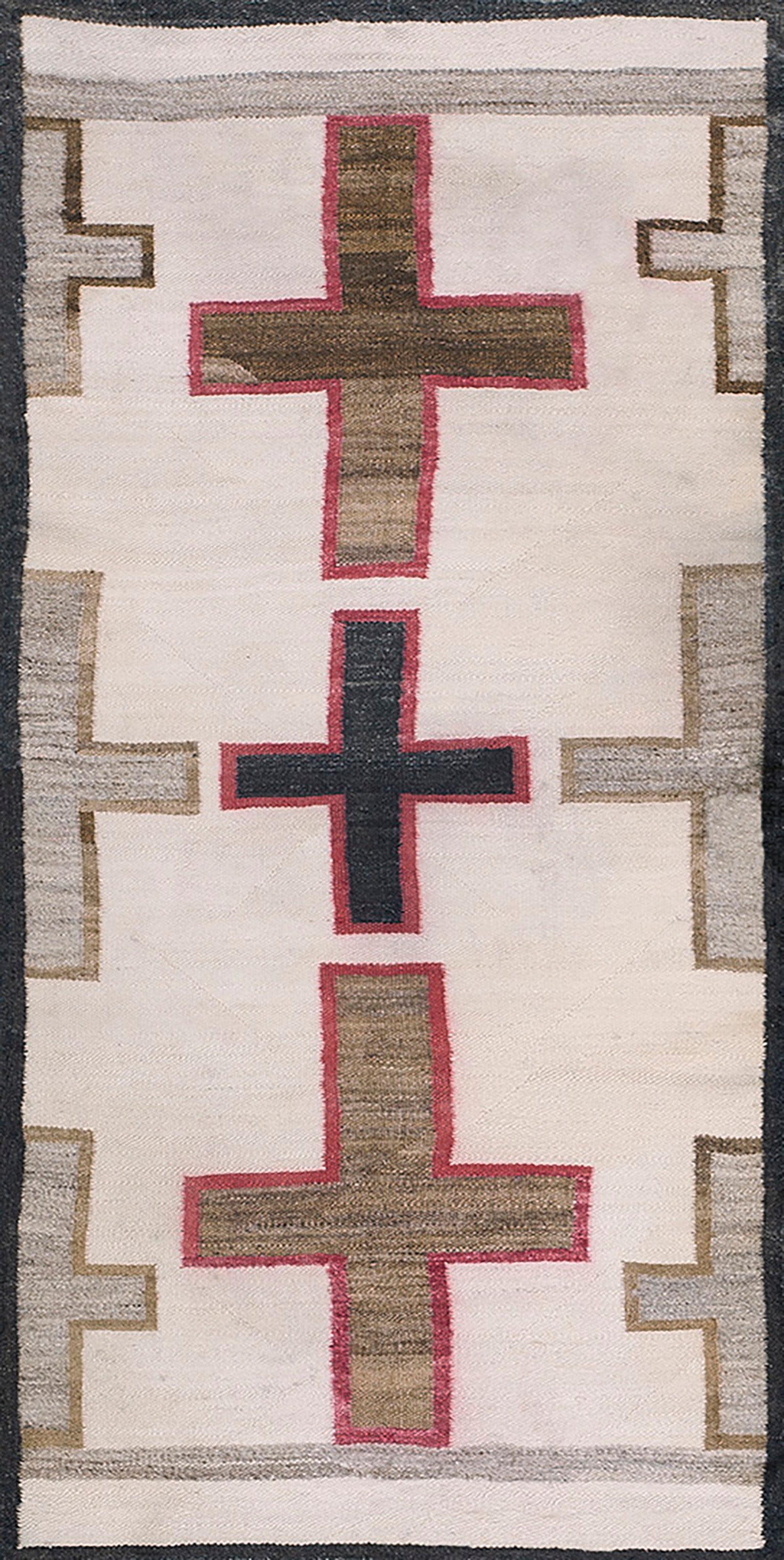 Alfombra navajo americana de principios del siglo XX ( 2'6" x 4'6" - 75 x 145 )