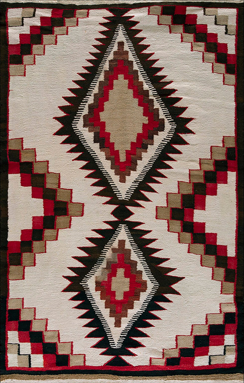 Early 20th Century American Navajo Carpet ( 3'4" x 5'2" - 102 x 157 )