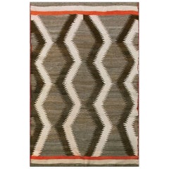 Tapis Navajo américain du début du 20ème siècle ( 3'4" x 5'3" - 102 x 160 )
