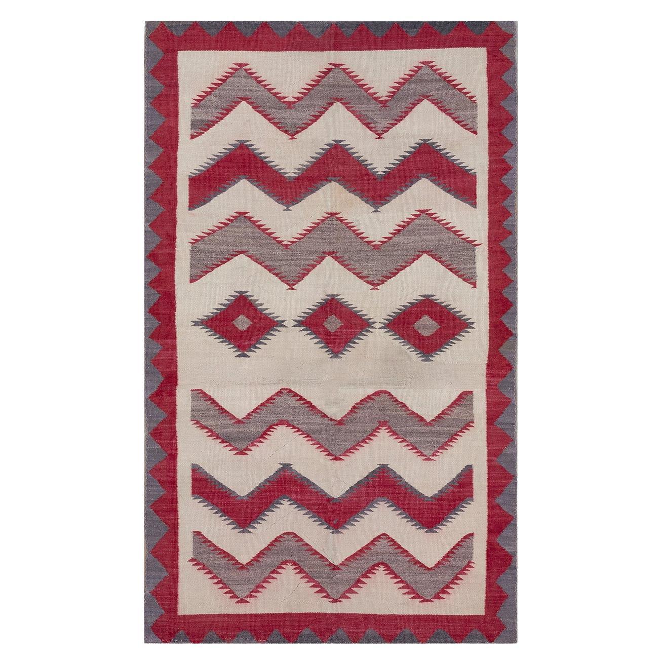 Early 20th Century American Navajo Carpet ( 3'7" x 6' - 109 x 183 ) For Sale