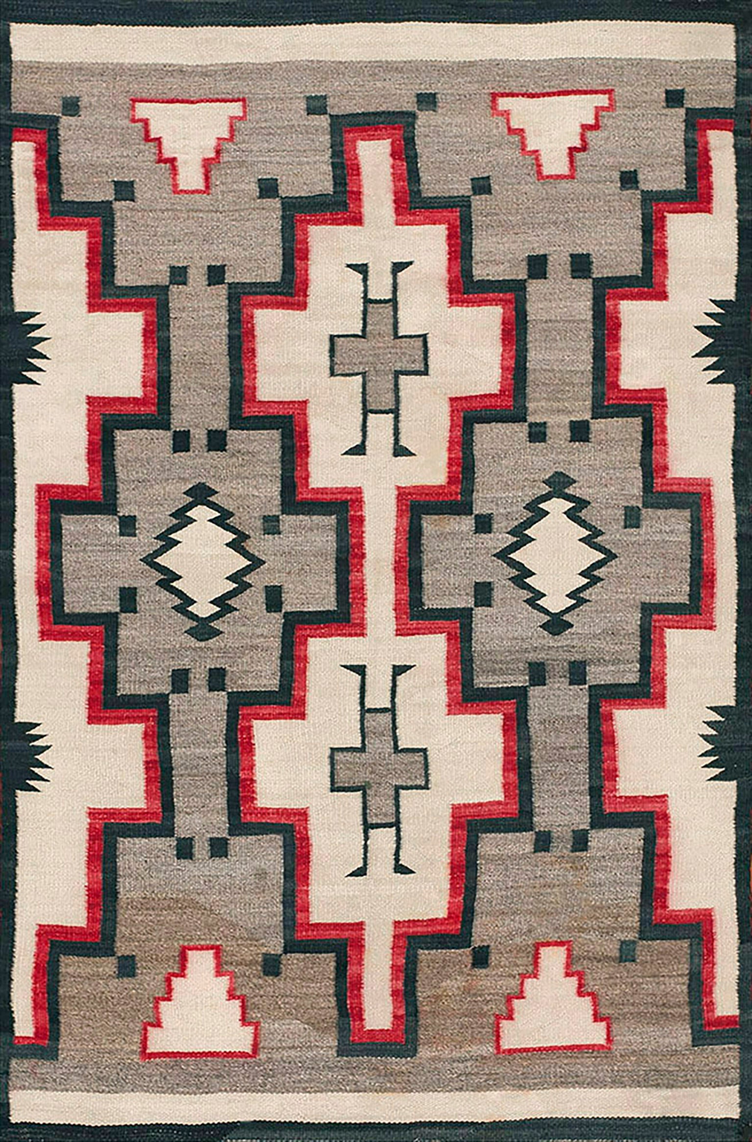 Early 20th Century American Navajo Carpet ( 3'8"x 6' - 112 x 183 )