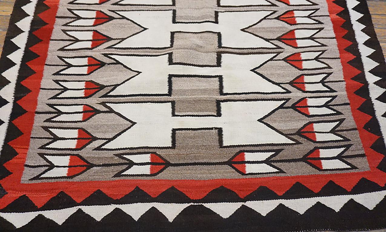 Wool Early 20th Century American Navajo Carpet ( 4'2