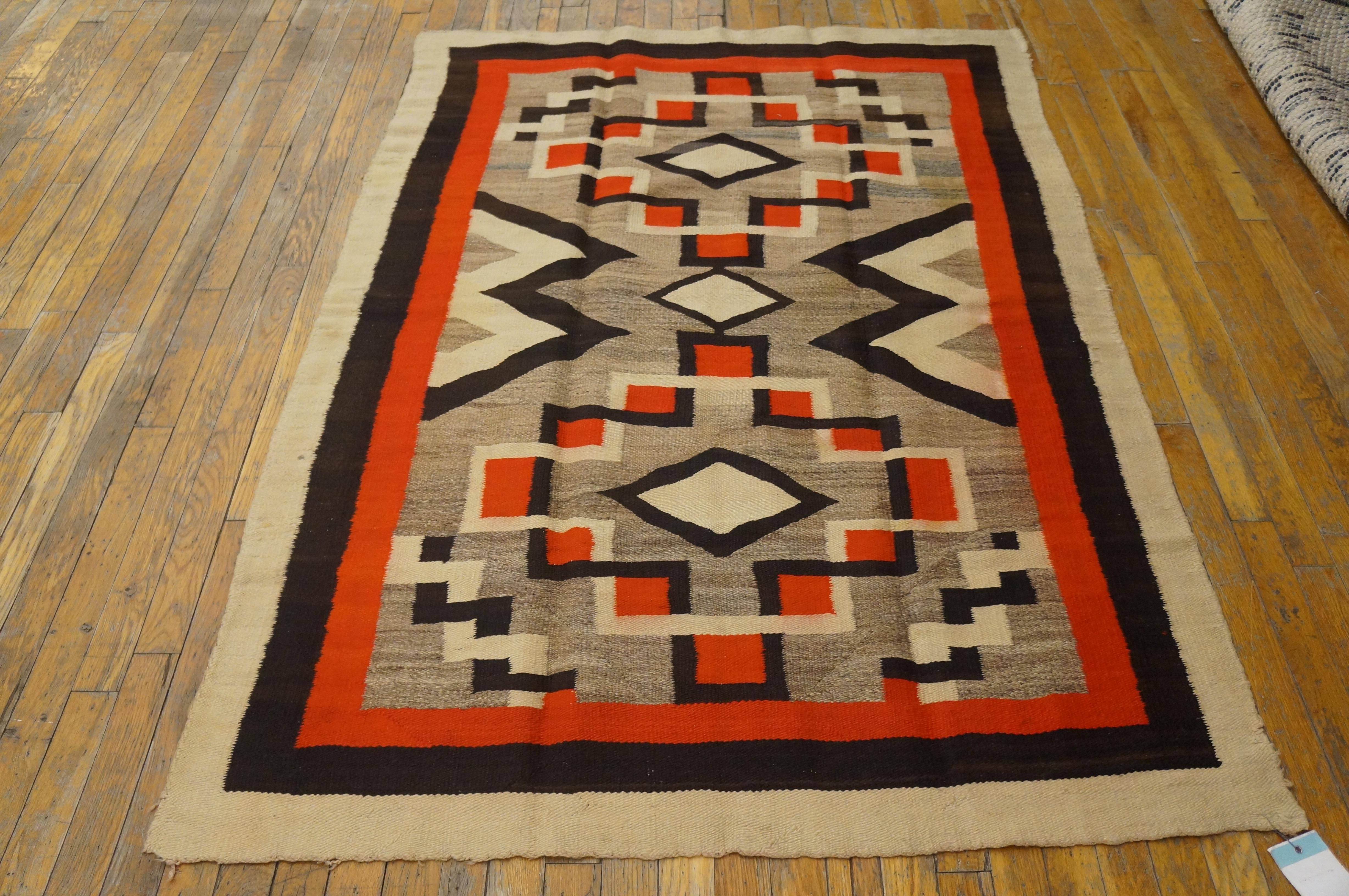 Early 20th Century American Navajo Carpet ( 4' x 5'8