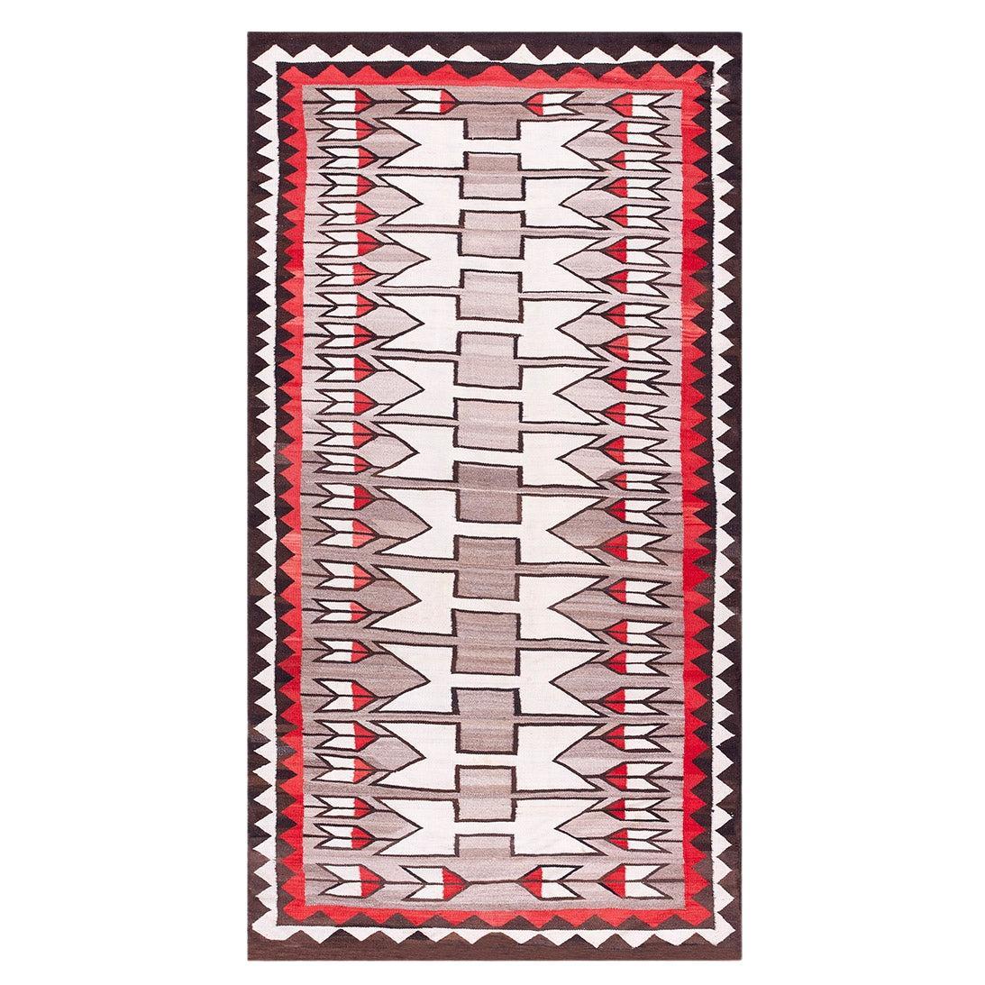 Early 20th Century American Navajo Carpet ( 4'2" x 8'4" - 127 x 254 ) For Sale