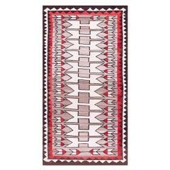 Tapis Navajo américain du début du 20ème siècle ( 4'2" x 8'4" - 127 x 254 )