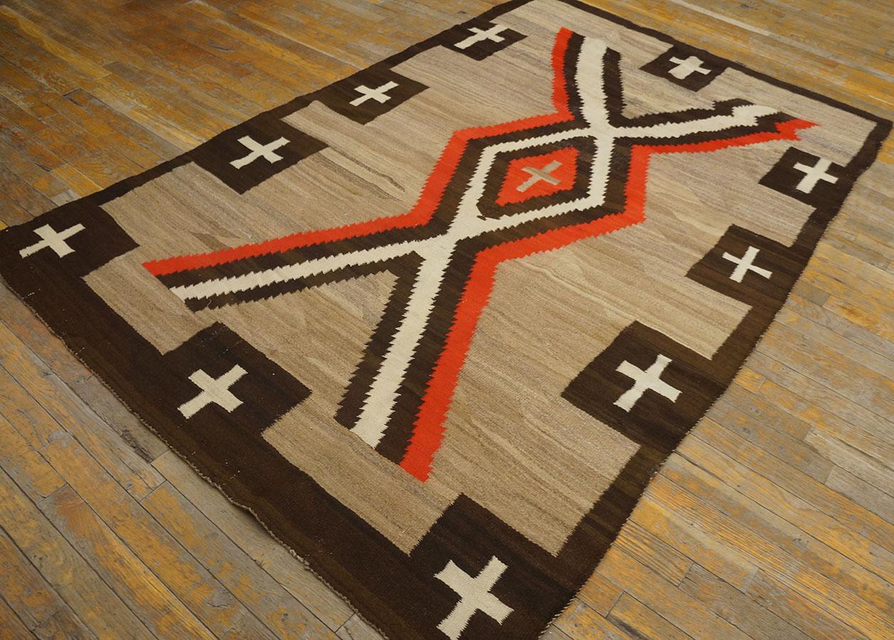 Early 20th Century American Navajo Carpet ( 4'9