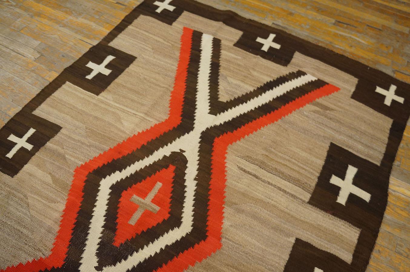Early 20th Century American Navajo Carpet ( 4'9