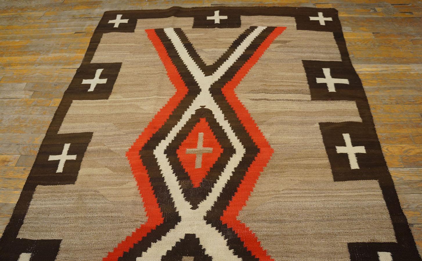 Early 20th Century American Navajo Carpet ( 4'9