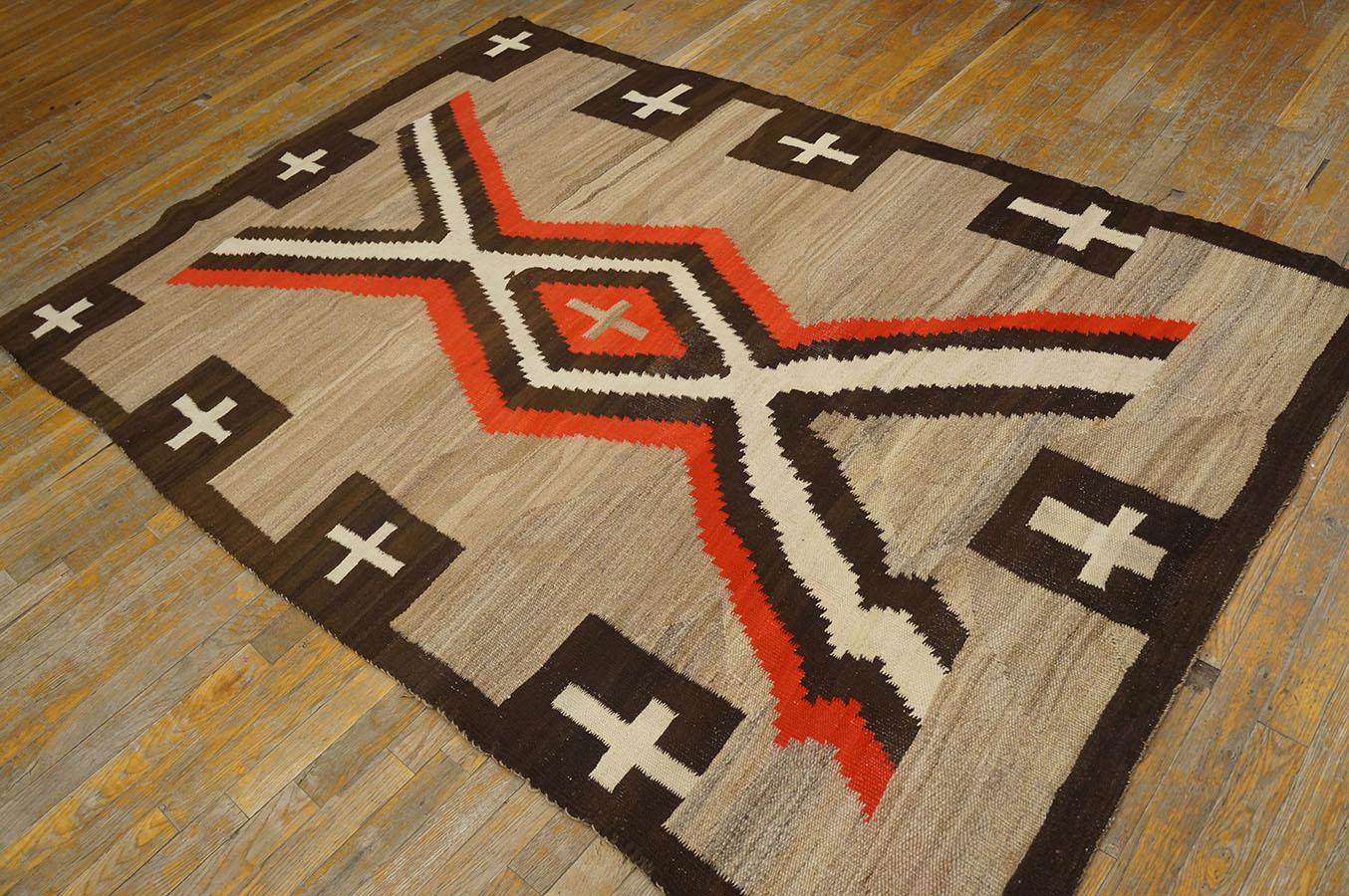 Early 20th Century American Navajo Carpet ( 4'9
