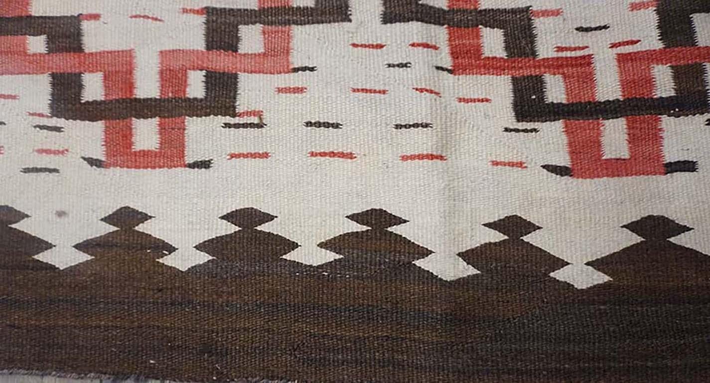 Alfombra Navajo Americana de principios del siglo XX ( 5' x 6'10