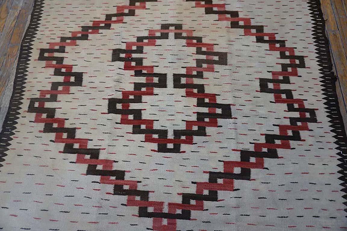 Alfombra Navajo Americana de principios del siglo XX ( 5' x 6'10