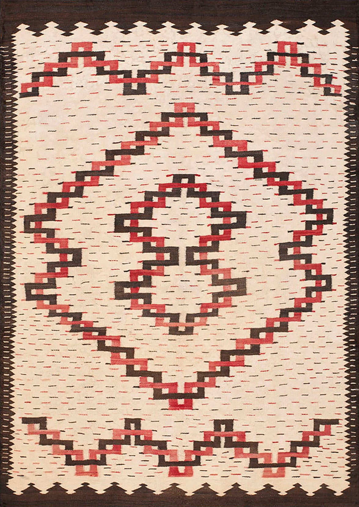 Amerikanischer Navajo-Teppich des frühen 20. Jahrhunderts ( 5' x 6'10" - 152 x 208")