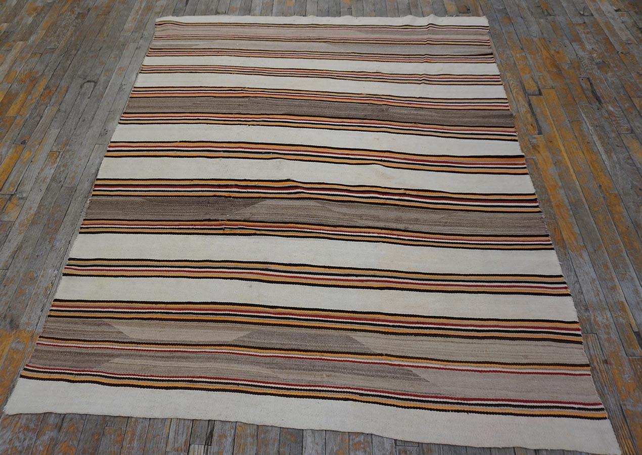Alfombra navajo americana de principios del siglo XX ( 5 x 6'6