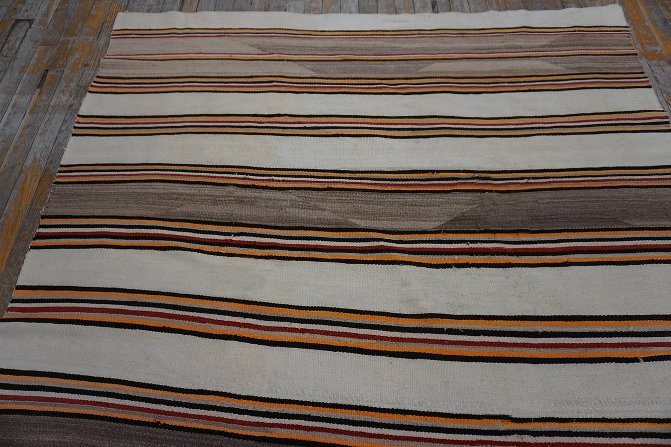 Alfombra navajo americana de principios del siglo XX ( 5 x 6'6