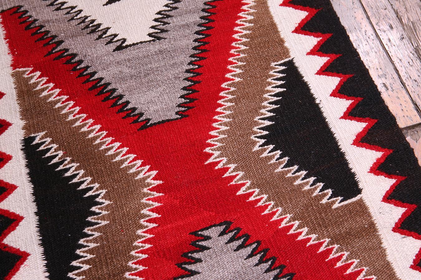Hand-Woven Early 20th Century American Navajo Carpet ( 2'2